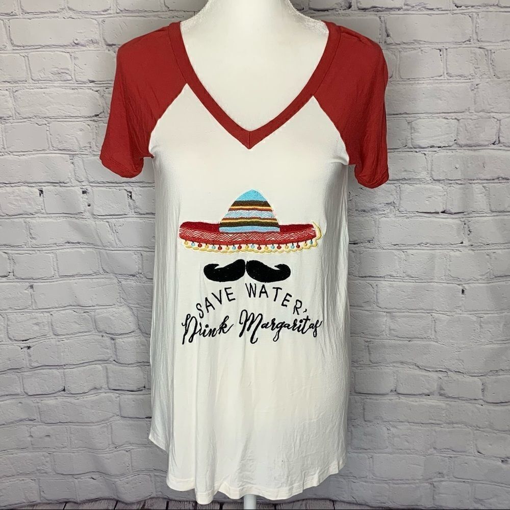 Judith March Save water drink margaritas short sleeve shirt - Picture 2 of 13